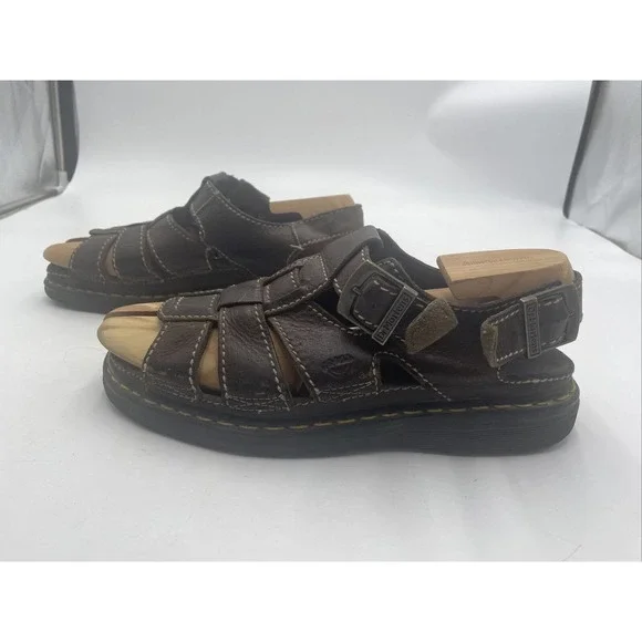 VTG Dr Martens Sandals Mens Size 13 Fish‎ Chunky Leather  display picture 2
